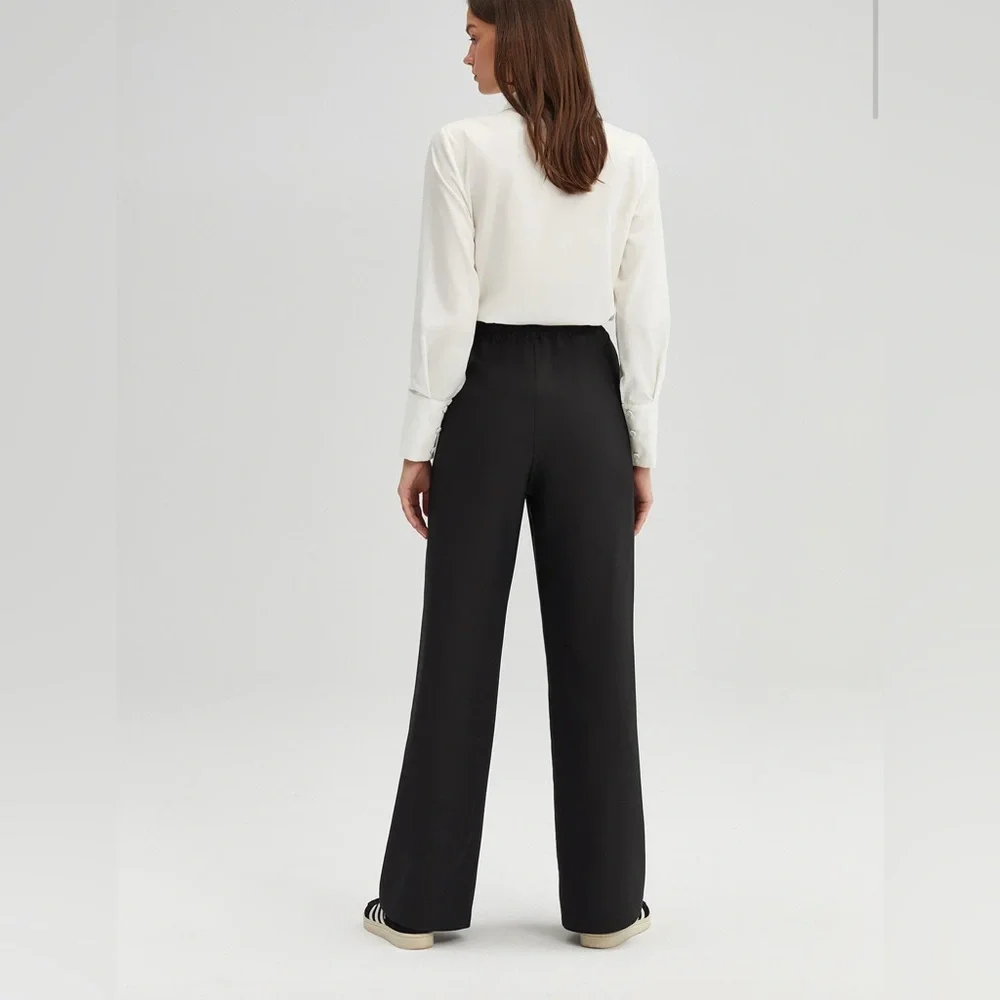 Touché Prive RIBBED CREPE TROUSERS US Size Large NWT